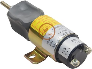 Válvula solenoide de corte de combustible de 12V 1700-2518 1751-12E2U2B1A para motor Woodward, piezas de maquinaria de construcción, válvula solenoide de apagado de llama - Product Image 3