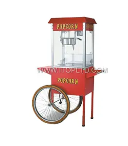 8Oz Commerciële Wiel Popcorn Machine Wiel Popcorn Winkelwagen Machine Industriële Popcorn Machine