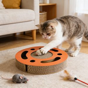 Arranhador de Gato Moderno para Interior, Brinquedo Interativo Simples para Gatos, Arranhador de Papelão para Gatinhos com Catnip - Product Image 2