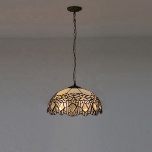 Lámpara Tiffany Decorativa LongHuiJing de 16 Pulgadas, Lámpara de Vidrio con Pantalla de Glicinia, Lámpara Colgante para Decoración de Sala de Estar - Product Image 4