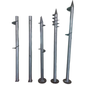 Mạ kẽm vuông mặt bích xoắn ốc đất đống đất vít Neo hàng rào Q235 thép đường kính 3/16 5,000 LB cắt sức mạnh 600 lb - Product Image 5