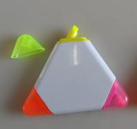 CH-6208 Triangle en forme surligneur stylo cercle/triangle en forme de logo personnalisé plat marqueurs à pointe feutre pour promotion école papeterie