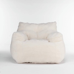 Fauteuil pouf géant en polaire Teddy pour humains et chiens, doux et moelleux, idéal comme canapé de sol ou fauteuil de relaxation pour chambre et salon - Product Image 1