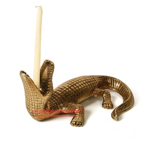 Metal Gold Plated crocodile Shape <b>Candle</b> <b>Holder</b> for Table Decoration Home Bedroom Decorative Handmade Luxury <b>Candle</b> <b>Holder</b> - Product Image 4