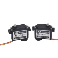 Mini servo MJ en plastique MJ08P, couple de 2,7 kgf.cm, vitesse de 0,075 sec/60, moteur sans noyau, engrenage métallique, programmable, pour véhicules RC, unisexe