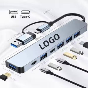 8-en-1 Double tête Type c Usb3.0 Hub <span class=keywords><strong>Usb</strong></span> c Lecteur de carte TF/SD Prise casque portable 3.5mm Hub <span class=keywords><strong>Usb</strong></span> c - Product Image 4