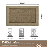 Tapis d'entrée intérieur lavable à boucles tuftées, absorbant, séchage rapide, résistant à la saleté, antidérapant, profil bas, haute qualité