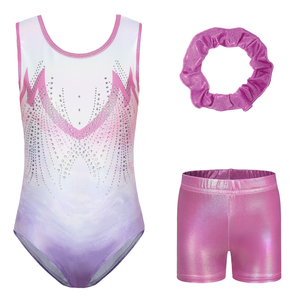 Justaucorps de gymnastique sans manches pour filles, pour l'entraînement de gymnastique rythmique, vêtements de danse en polyester - Product Image 1