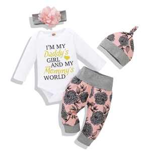 Combinaisons pour bébés garçons et filles, manches longues, couleur unie, avec couvre-chef - Product Image 6