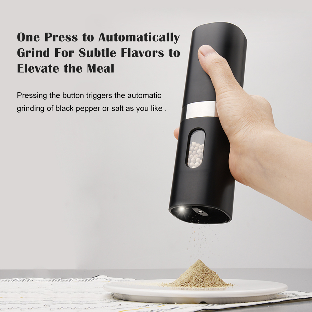 Rechargeable Electric Salt And Pepper Grinder Set With Charging Base Stainless Steel Automatic Salt Spice Grinder Pepper Mill