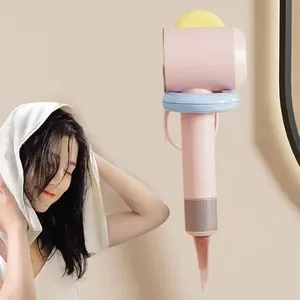 Soporte de Pared para Secador de Pelo con Ventosa de Plástico, Sin Perforaciones, Reutilizable, Impermeable, Estante de Almacenamiento para Secador de Pelo - Product Image 2