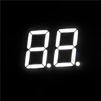 Blanc 0.8 pouces 2 chiffres 7 segments led module d'affichage led Houkem-8021-A/BW 18 broches