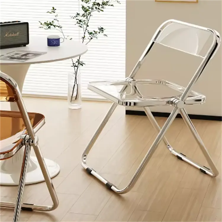 Оптовая продажа высокое качество дешевая цена современный акриловый складной стул для гостиной