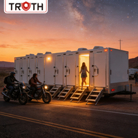 Toilettes portables d'extérieur Truth, cabine de douche et de toilettes portables pour projets extérieurs, hôtels, villas et installations temporaires