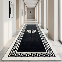 Black White Color Handmade Carpet Runner wool Area Rugs