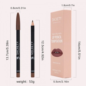 Le nouvel ensemble de 12 crayons à lèvres mats ne se décolore pas et ne colle pas au maquillage européen et américain durable. - Product Image 6
