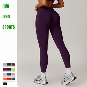 2025 nuevo diseño ropa de gimnasio mujeres elegante secado rápido compresión sin costuras nuevo Scrunch <span class=keywords><strong>Bum</strong></span> entrenamiento atlético mallas de gimnasio - Product Image 2