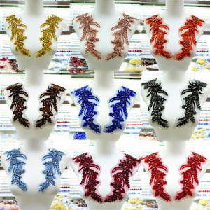 9 couleurs dentelle garniture strass patchs coudre sur perles cristal <span class=keywords><strong>Applique</strong></span> accessoire corsage <span class=keywords><strong>Applique</strong></span> pour mariée demoiselle d'honneur soirée - Product Image 1