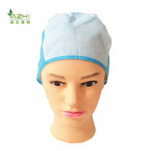 Gorro Médico Desechable Absorbente de Sudor para Hospital, Gorro Quirúrgico de Polipropileno No Tejido de 25 g con Cinta Absorbente - Product Image 6