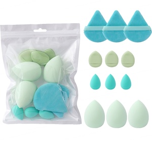 Houppettes de maquillage en velours mini, rondes, triangulaires, en forme de cœur, éponges douces pour le visage, personnalisables, pour poudre cosmétique - Product Image 1