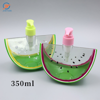 JINTIAN approvisionnement 350ml dessin animé Gel pompe bouteille PET pastèque forme distributeur de savon bébé Gel liquide bouteille