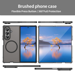 Étui de téléphone magnétique antichoc pour <span class=keywords><strong>Samsung</strong></span> Z Fold 7, étui de téléphone pliable transparent mat, Fundas Carcasa - Product Image 2