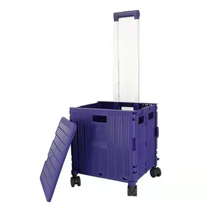 Nieuwe Plastic Klimtrap Opvouwbare Opvouwbare Auto 'S Supermarkt Bagage Camping Winkelwagentje <span class=keywords><strong>Trolley</strong></span> Met Hoes - Product Image 2