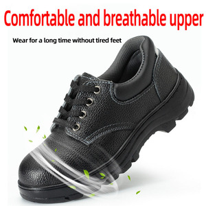 <span class=keywords><strong>Chaussure</strong></span> <span class=keywords><strong>de</strong></span> travail <span class=keywords><strong>de</strong></span> sécurité à embout en fer alcali résistant à l'acide antidérapant et à la perforation <span class=keywords><strong>de</strong></span> bonne qualité semelle en caoutchouc supérieure en cuir bon marché - Product Image 4