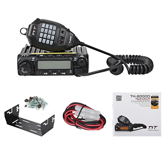 UHF radyo mobil TYT TH-9000D 60W 200CH alıcı verici hf amatör radyo DTMF 8 grubun Scrambler mobil radyo alıcı-verici