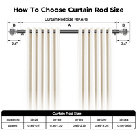 Tringle à rideau robuste YIJIALE 13Y en acier au carbone anti-décoloration, facile à installer, de 18 à 120 pouces, pour fenêtre