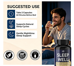 Capsules de Supplément Naturel pour le Sommeil à Prix d'Usine Halal - Soutien Herbal au Sommeil pour Adultes, Sans Dépendance, OEM Disponible - Product Image 4
