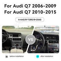 MOOKAKA Voiture portable à double écran pour lecteur DVD DSP GPS pour AUDI Q7 2006-2009/2010-2015 Compteur de vitesse sans fil pour 12.3 + 10.25 pouces