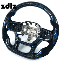 Volante de Fibra de Carbono Forjado en Polvo Azul Personalizado para Dodge Ram 1500 2500 2007 2008 2009 2010