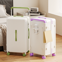 Valise de voyage en PC de qualité supérieure, résistante à l'usure, anti-choc, simple, élégante et durable, pour la manutention des bagages à l'aéroport, avec roulettes à 360 degrés