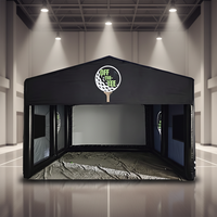 Tente de golf gonflable en PVC pour événements commerciaux et fêtes, avec toit incliné, imperméable