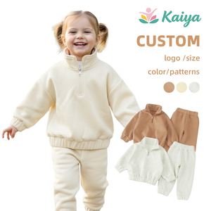 <span class=keywords><strong>Abbigliamento</strong></span> Casual per Bambine in Offerta, Set di Vestiti a Maniche Lunghe, Outfit Invernali Caldi in Tinta Unita per Bambini - Product Image 1