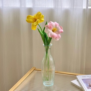 Bouquet de tulipes artificielles Qingyu Chronicle QYJ160, décoration d'intérieur, ornement de table pour salon - Product Image 3