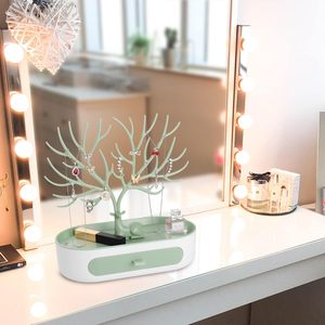 เขากวางสุดสร้างสรรค์เครื่องประดับชั้นวางสร้อยคอและต่างหูไม้แขวนเสื้อที่จัดเก็บของแขวนต้นไม้กล่องเครื่องประดับกวางทันสมัย - Product Image 6