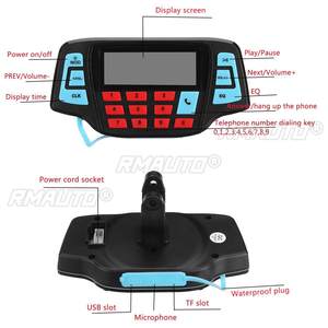 12V <b>Waterproof</b> Motorcycle bluetooth Radio Motorbike ATV <b>MP3</b> <b>Player</b> Two Speaker Handlebar Radio for Honda for Kawasaki - Product Image 5