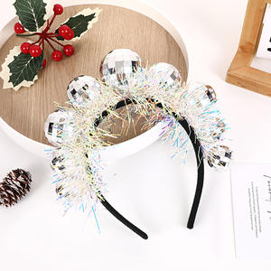 Plastic <strong>Disco</strong> Silver <strong>Ball</strong> Boppers <strong>Headband</strong> 70s Silver <strong>Disco</strong> <strong>Ball</strong> <strong>Disco</strong> <strong>Ball</strong> <strong>Headband</strong> Costume Decoration - Product Image 3