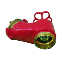 XingLong Hydrant d'incendie intérieur français de 2,5 pouces (65 mm) en laiton, finition rouge, personnalisable, capacité de charge 20 bars pour la lutte contre l'incendie
