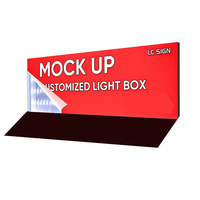 Boîte à lumière LED modulaire en aluminium double face, panneau lumineux portable, montage rapide, boîte à lumière publicitaire