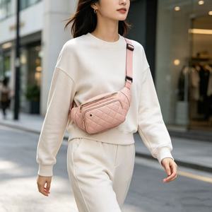 Borsa a tracolla da <span class=keywords><strong>donna</strong></span> alla moda, ricamata, semplice, tinta unita, da viaggio, trapuntata in PU, casual - Product Image 4