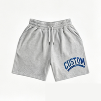 Shorts en molleton brossé pour hommes et jeunes, en tissu French Terry personnalisé, entrejambe de 7 pouces, gris chiné, 280 g/m²-400 g/m²