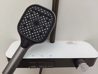 Pommeau de douche à trois jets en silicone souple, finition chromée, réglage de température constante, corps principal tout en cuivre, fixation murale