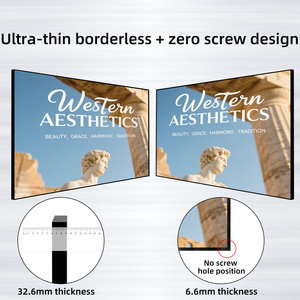 Màn hình menu siêu mỏng 1000 Màn hình hiển thị độ sáng cao 43 inch bảng hiệu kỹ thuật số máy nghe nhạc quảng cáo siêu hẹp - Product Image 4