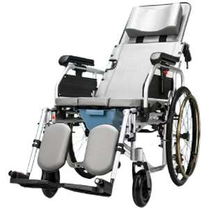 Silla de ruedas manual plegable con respaldo alto para rehabilitación de pacientes, silla de ruedas reclinable cómoda con parálisis cerebral - Product Image 3