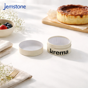 Custom Eco Friendly Food Grade Dessert Basque Cake Snack Cardboard Cylinder Box Oven Proof Cheesecake Kraft Paper Tube Packaging - Product Image 5