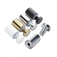 Sekrup Penyangga Stainless Steel CNC untuk Pemasangan Papan Tanda Kaca Akrilik di Dinding, Sekrup Spacer Dekoratif untuk Iklan