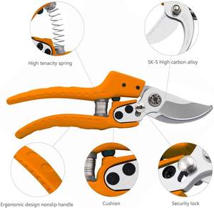 Tijeras de Podar Profesionales Industriales de Acero Inoxidable con Mango de Goma Antideslizante para Diestros - Product Image 3